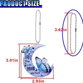 NoBrand Car Rearview Mirror Accessories - 2D Flat Car Rear View Mirror Charm - Lovely Mo