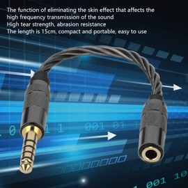 Annadue Silver Plated Audio Adapter Cable 4.4mm Balanced Male to 3.5mm Stereo Female Adapter Headphone Cable for NW-ZX507 DMP-Z1 NW-ZX300A NW-WM1Z