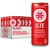 IZZE Sparkling Water Juice Beverage Blend, Strawberry, No Sugar Added,