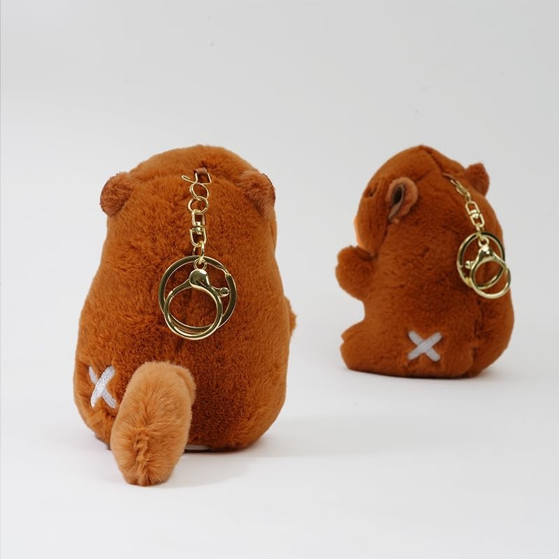 Clearstone Capybara Plush Keychain Chabimaru Tail, 7.3 inches (18.5 cm),