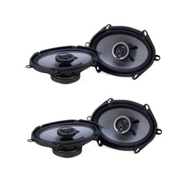 Crunch CS-5768CX, 250 Watts Full Range 2 Way 4 Ohms Coaxial Car Audio 5x7 by 6x8 Speaker Pair, Black, 2 Pack