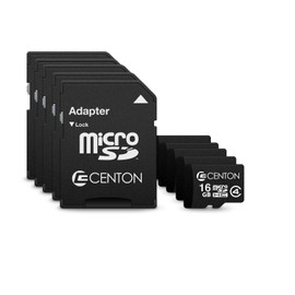 Centon MicroSD Class 4 Flash Memory Card 16GB x 5, (S1-MSDHC4-16G5PK)