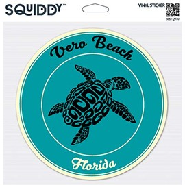 Squiddy Vero Beach Florida - Vinyl Sticker for Car, Laptop, Notebook (4" high)