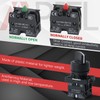 APIELE 2PCS 22MM 3 Position Selector Switch Momentary 1NO1NO LA139A-ED53