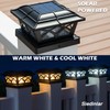 SIEDiNLAR Solar Post Cap Lights Outdoor Glass 2 Modes 8