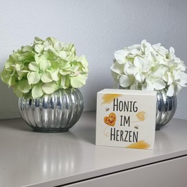 Honigwaben Bienen Spardose aus Holz Honig im Herzen Lustige Sparbüchse für Bienenfreunde - perfektes Imker-Naturliebhaber Geschenk