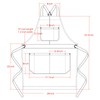 Jeanerlor Denim Work Shop Cross Back Aprons with Pockets for