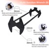 2 Pcs Four-jaw Hex Wrench, Basin Wrench Set,Tight Spaces Maintenance