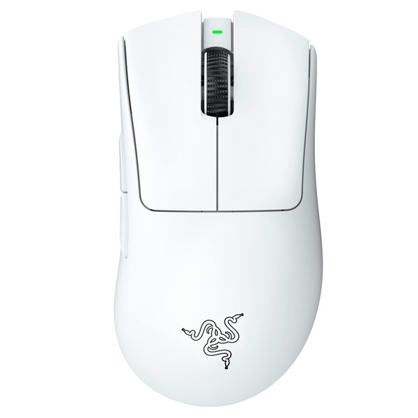 Razer DeathAdder V3 Pro White Gaming Mouse, Wireless, 2.2 oz (64 g), Ultra Lightweight, Advanced Ergonomic Shape, High-Class Accuracy Focus Pro 30K Optical Sensor, 3rd Generation Optical Mouse Switch,