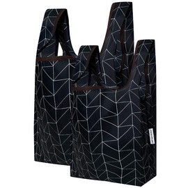 Wrapables Unisex's Jolibag Collection Reusable Shopping Bag (Set of 2), Geometric