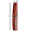 ZEUS 7.5" Handmade Large Hair Comb, Non-Static Acetate, Anti-Snag (Traditional)
