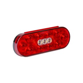 Maxxima M85621R 6” Oval Hybrid LED Stop/Turn/Tail & Back-Up Light – Grommet Mount, 13 LEDs, DOT Compliant, Dual PL-3 Connectors, Polycarbonate Housing, Horizontal & Vertical Mount for Trucks