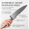 Styled Settings Stainless Steel Knife Set with Built In Sharpener