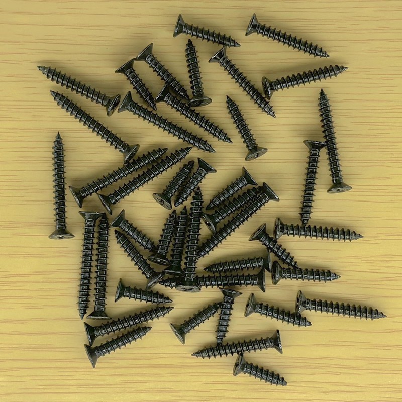 200 PCS Black Flat Head Self Tapping Screws (M4)