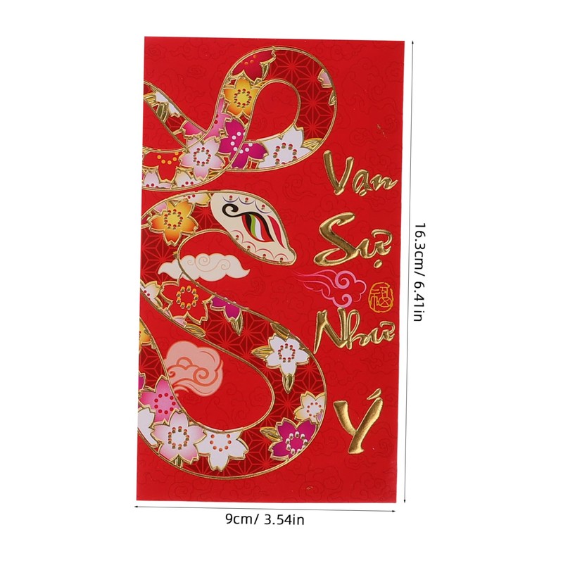 Operitacx 30pcs 2025 Paper Snake Chinese Red Packet Red Envelopes
