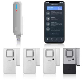 Tolviviov 5pack Wireless Wifi Door Window Alarm with APP Alerts with Alarm Sensor for Home