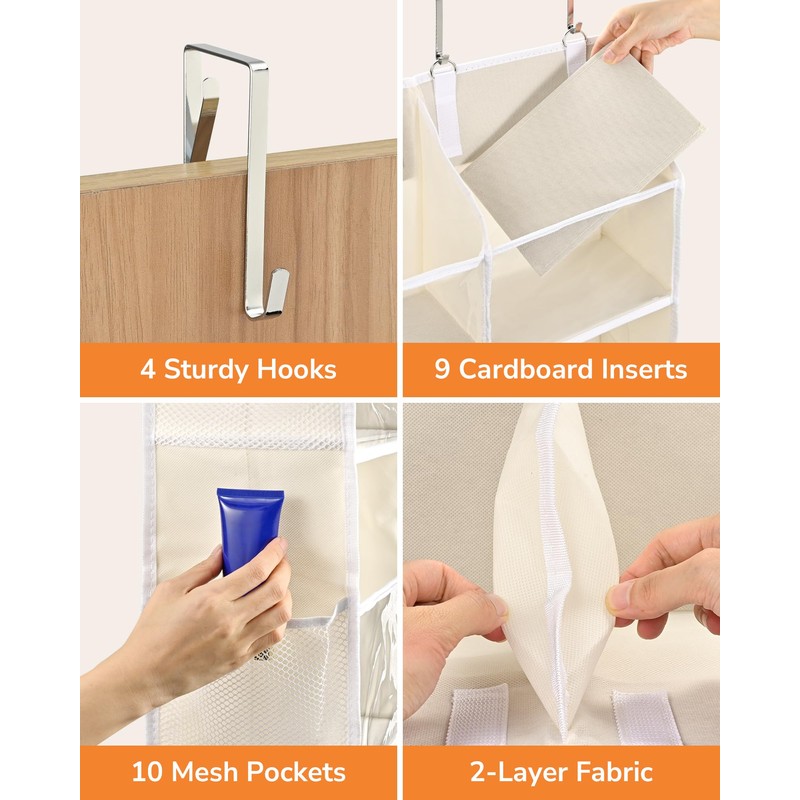 ULG Over the Door Organizer, 5-Tier Extra Large Hanging Storage