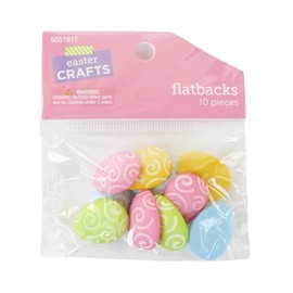 Swirly Easter Egg Flatback Embellishments - 10 Pieces