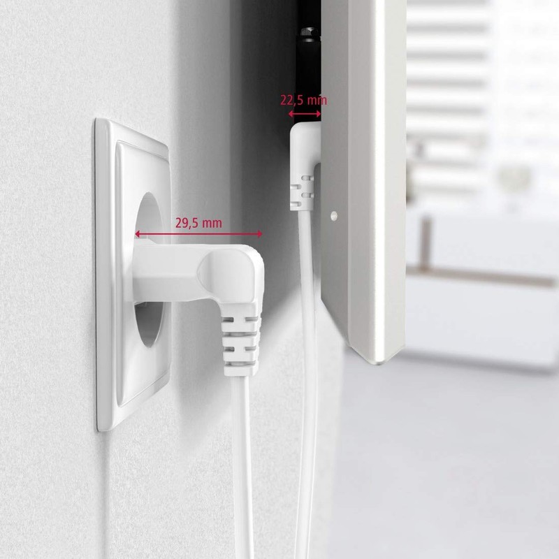 Hama Euro power cable (2-pin, 90 degree angled on both