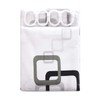 WedDecor Shower Curtains Grey and White Squares 180 x 200