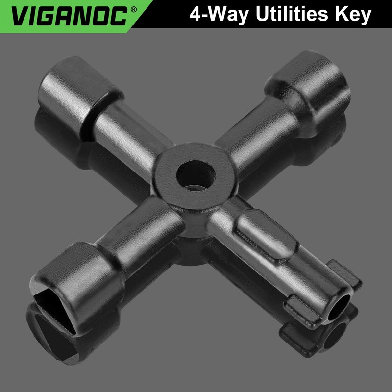 Viganoc 2Pc. 4 Way Multi-Functional Utilities Key for Electric Elevator