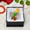 FJ FENGZHIJIE Trinket Box Hinged Parrot Bird Figurine Golden Crystal