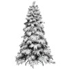 Makeatree 8FT Snow Flocked Artificial Christmas Tree Prelit with 470