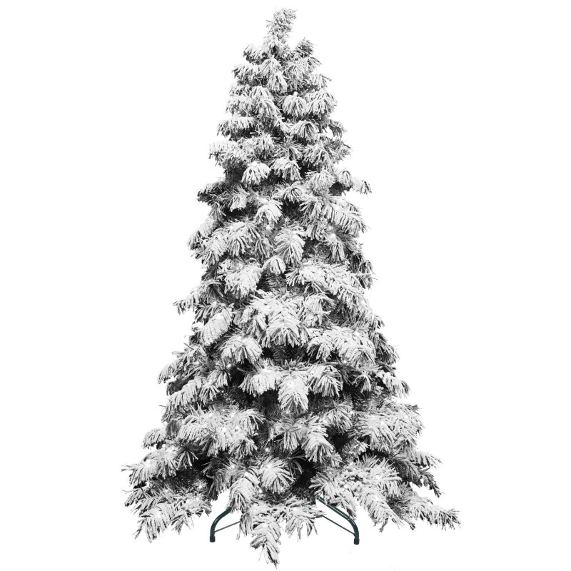 Makeatree 8FT Snow Flocked Artificial Christmas Tree Prelit with 470