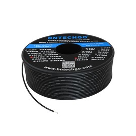 BNTECHGO 20 Gauge Silicone Wire Spool 500 ft Black Flexible 20 AWG Stranded Tinned Copper Wire