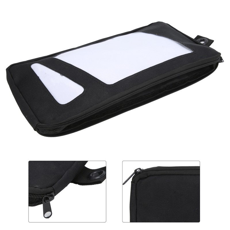 10in Black Surfboard Surfing Fin Storage Bag Durable Canvas Handbag