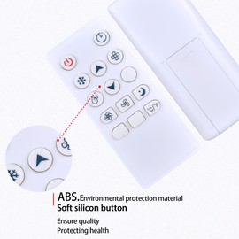 MOVHEIYL Replacement Remote Control for Shinco SPF1-08C SPF1-10C, for SereneLife SLPAC105 SLPAC805W, for Uhome UPF1-08C UPF1-12H，Klim Portable Air Conditioner