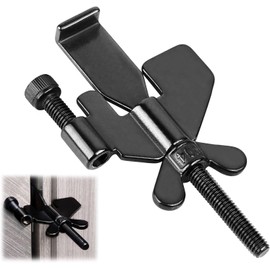 Portable Door Lock Hardware, Safety Security Tool Home Hotel Travel, 3.74 cm x 5.2 cm, Black, 1 Piece