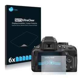 6x Screen Protector for Nikon D5200 Protection Film - Crystal-Clear, Bubble-Free