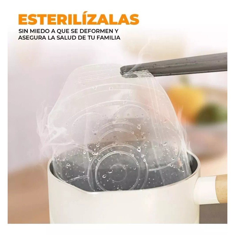 KIFRI Tapas Herméticas De Silicon Flexible Reutilizable 6pz Cocina