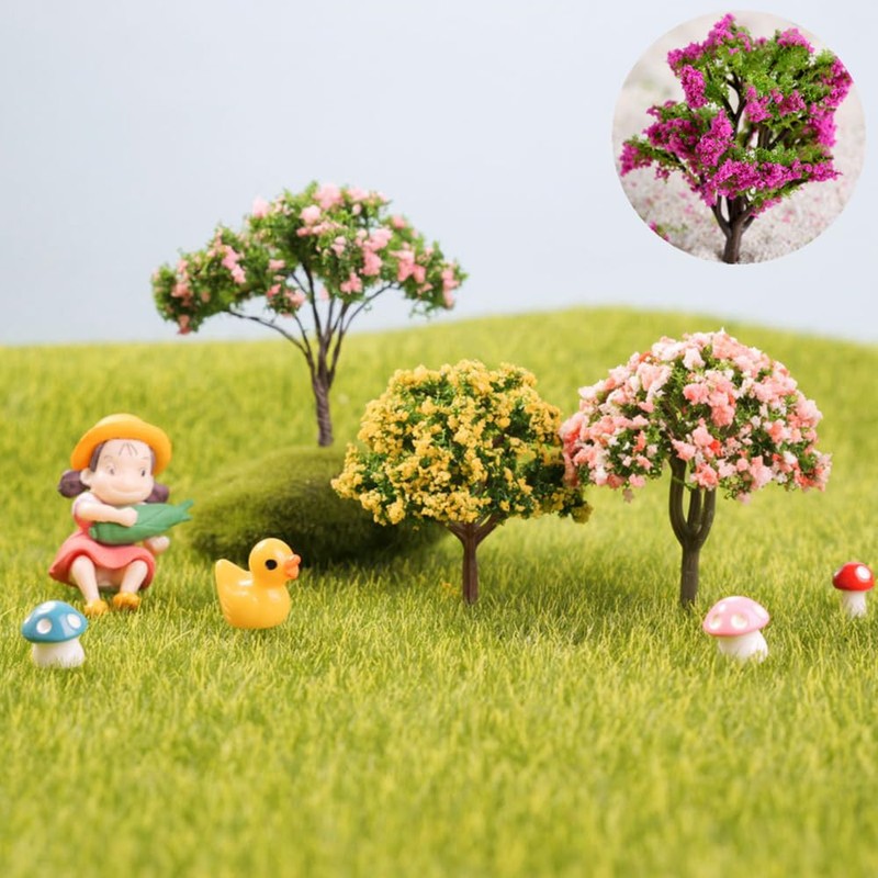 20pcs Model Trees Miniature Landscape Trees Scenery for Train Railroad