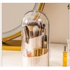 Yikisite Makeup Brush Holder with Rotating 3 Slots and Sliding