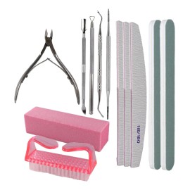 Kit De Para Manicure Y Limas Para Uñas Profesional 12 En 1