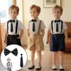 QOCUILC 2 Pieces Kids Bow Tie Set Adjustable Bow Tie