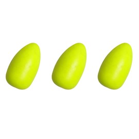 Alwonder 60pcs/Pack Oval Foam Fishing Floats, Surf Fishing Rig Float Pompano Rig Bottom Rig Live Bait Rig Fish Finder Rig Strike Indicators Fly Fishing for Catfish Trout Walleye (1#, Yellow)