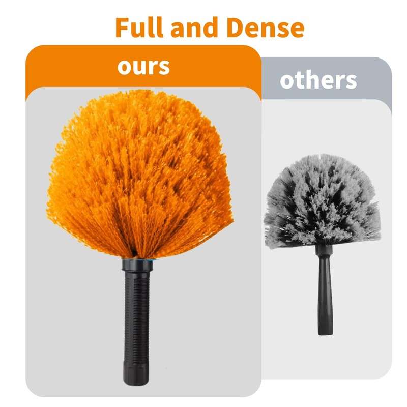 3 Pack Screw on Webster Cobweb Duster Head for Pole,Spider