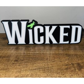 Wicked Logo 3D sign Self Standing Display Wall Shelf Art Witch