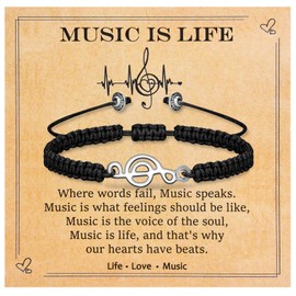 CERSLIMO Teacher Christmas Gifts, Music Teacher Gifts for Women Girls Men Teens, Music Gifts for Music Lovers, Teachers Christmas Music Themed Gifts Music Lover Gifts Music Accessories, Black