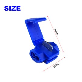 CEEYSEE 50Pcs Lock Wire Terminal Connectors Set 18-14 AWG Solderless Quick Splice Wire Connectors Electrical Wire Crimp Branch Connectors Assortment Kit (UNJ2L)