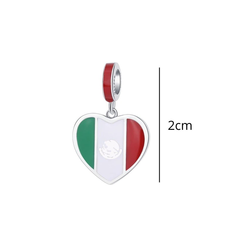 Mayfer | Charm de plata .925 con figura de corazón