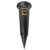Black In Loving Memory Dad Spiked Memorial Grave Flower Vase
