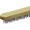 Rolson 42849 4 Row Wooden Handle Wire Brush