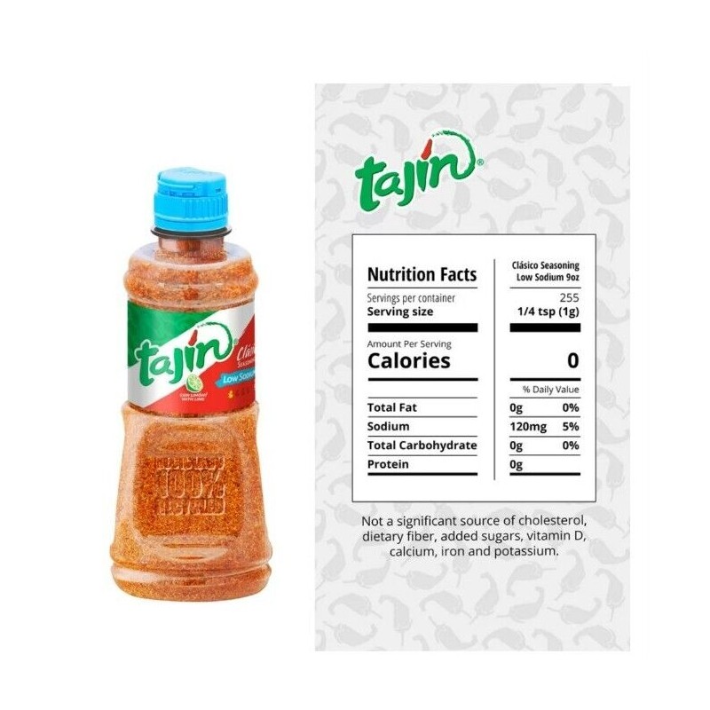 TAJÍN Tajin Clasico Low Sodium Seasoning, Chili Lime Seasoning, 5