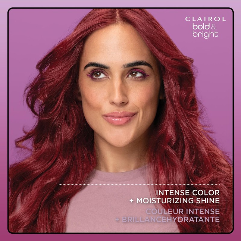 Clairol Bold & Bright Permanent Hair Dye, R6 Intense Cherry