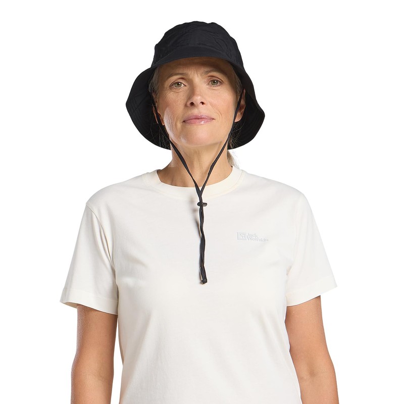 Jack Wolfskin Unisex Sun Hat Sun Hat, Black, 56