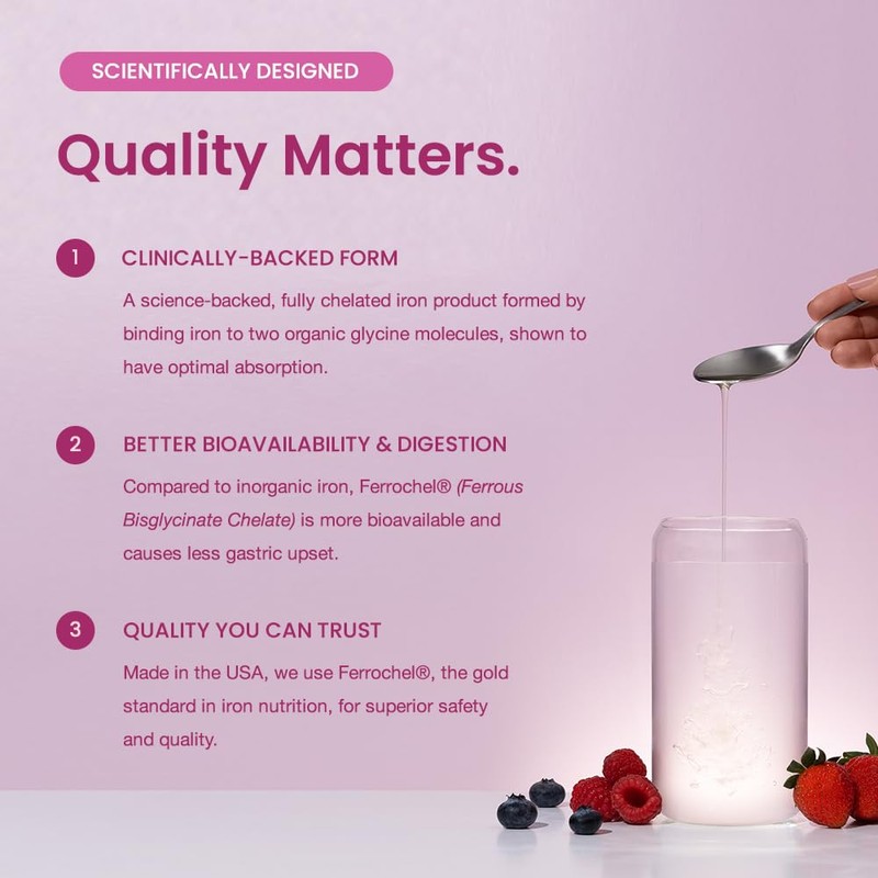 Mother's Promise Liquid Iron Supplement for Women & Men |